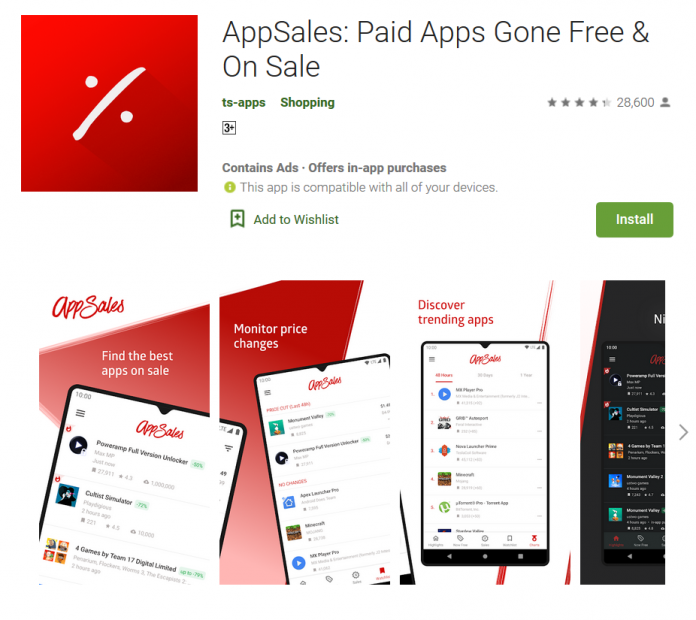 AppSales Paid Apps Gone Free On Sale பணம் கட்டி பயன்படுத்தும் செயலிகளை இலவசமாக கொடுக்கும் App