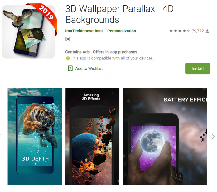 350+ official 4K wallpapers with 4D depth effect that let you feel real 3D Live Wallpaper.